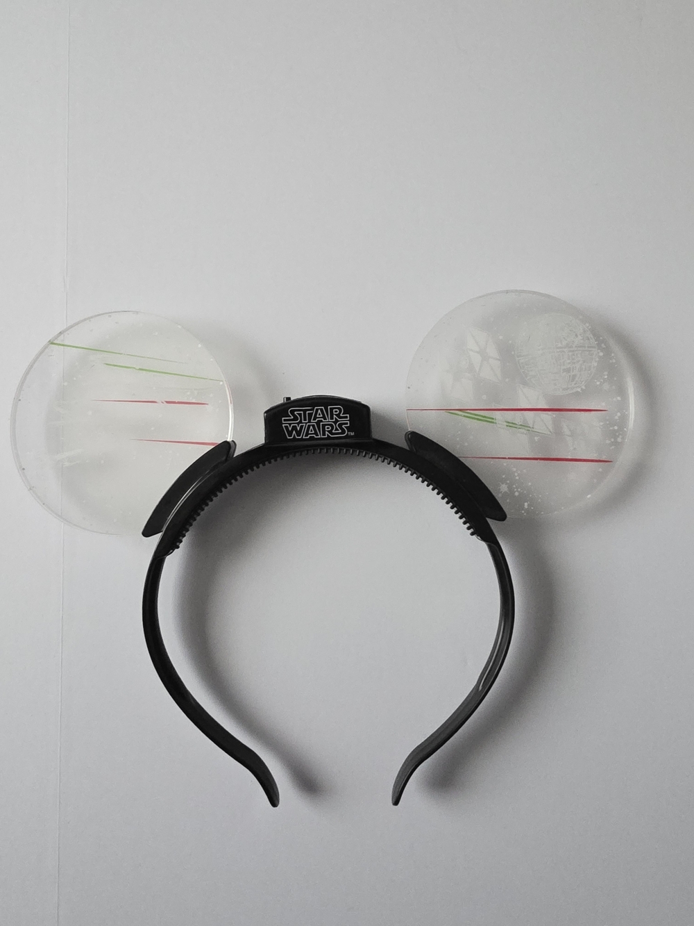 Disney Parks Star Wars Light Up Mickey Mouse Ears Headband Death Star Tie Fight